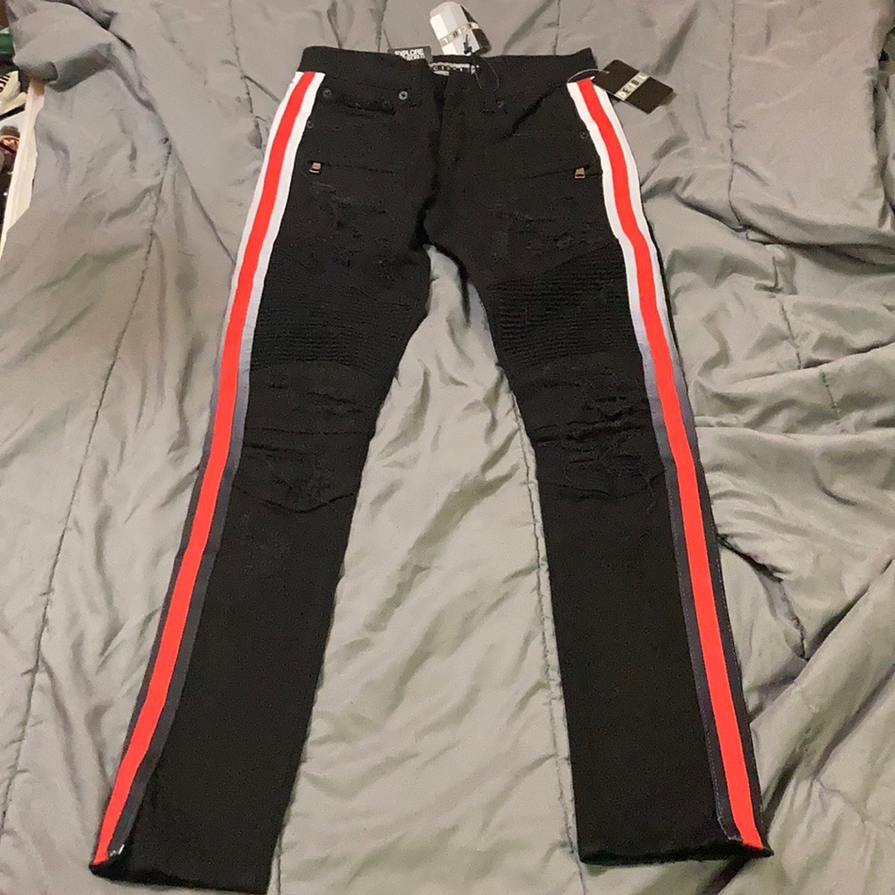 Black slim styled jeans